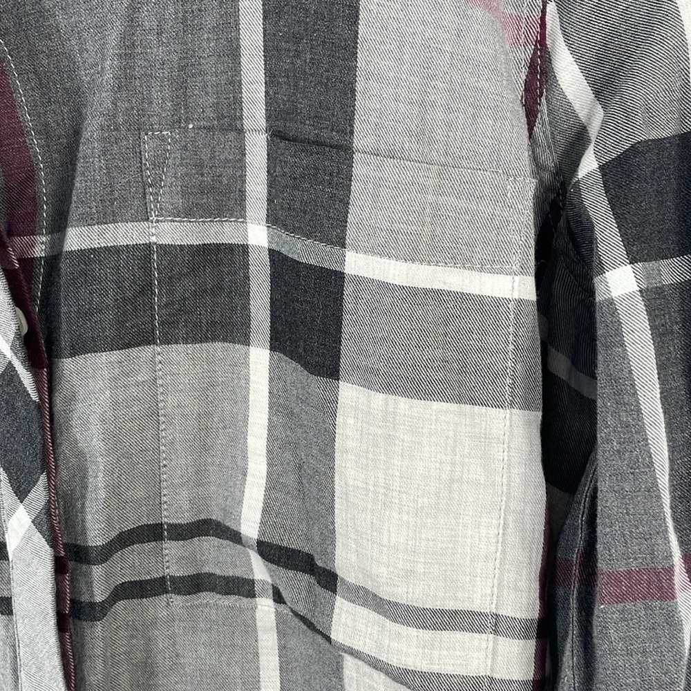 Barbour Glenn Winter Tartan Tunic Fit Button Front Shirt Sz 6 - Picture 12 of 14